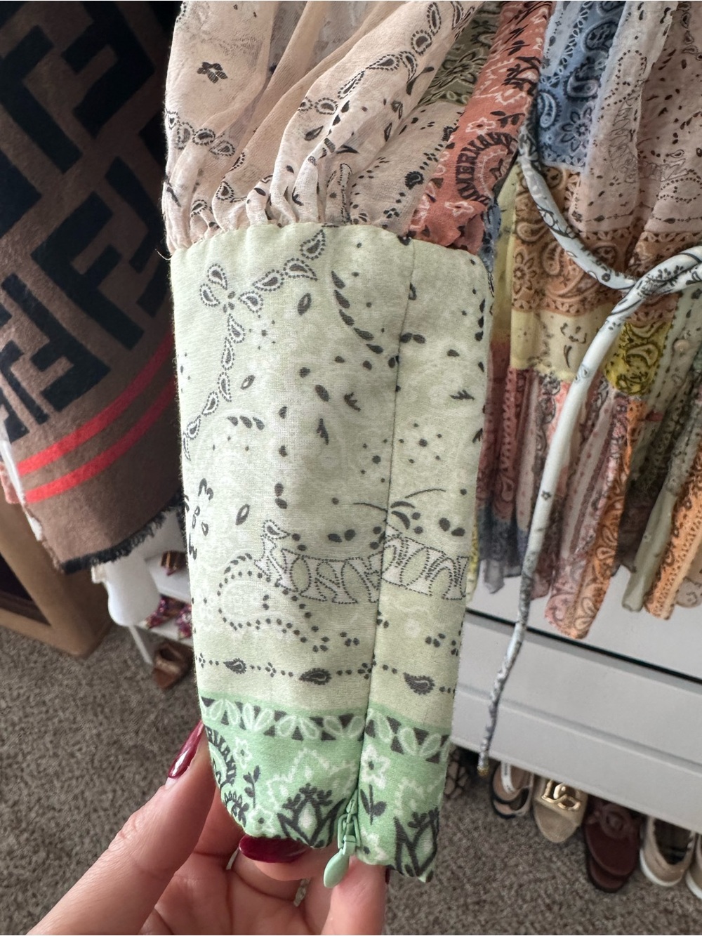 Zimmermann Pastel Patchwork Bandana Mini Dress - Picture 7 of 10